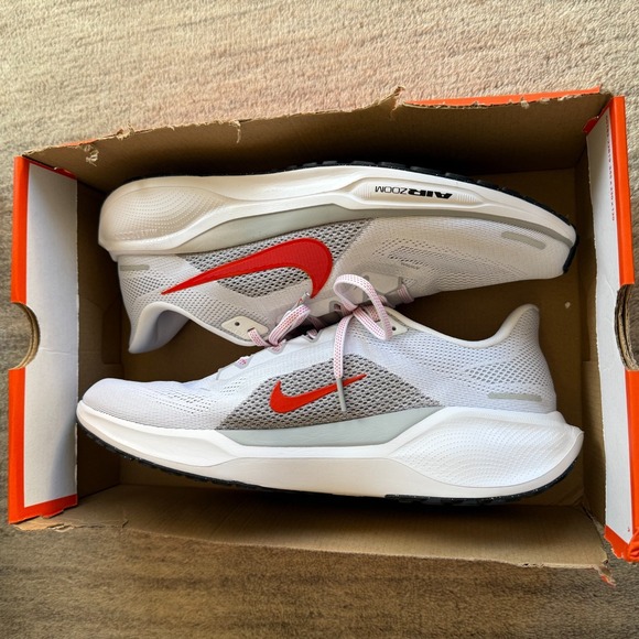 Nike Air Zoom Pegasus 41 Men's Size 12 White/Picante Red-Wolf Grey FD2722 108 - Picture 12 of 14